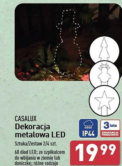 CASALUX Dekoracja metalowa LED