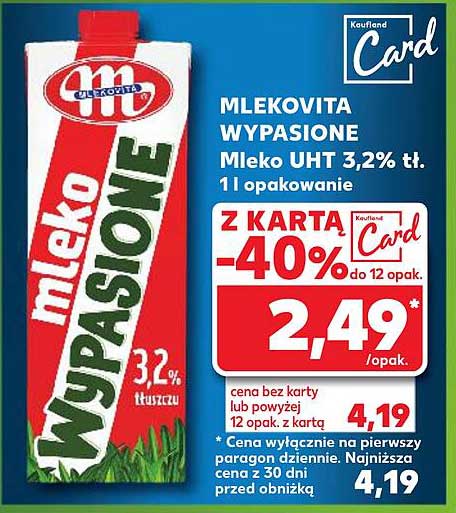 MLEKOVITA WYPUKŁOŚCI Mleko UHT 3,2% tł. 1 l opakowanie