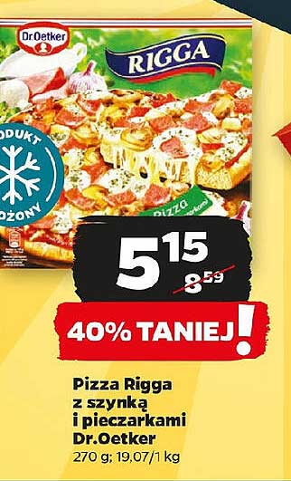 Pizza Rigga z szynką i pieczarkami Dr.Oetker