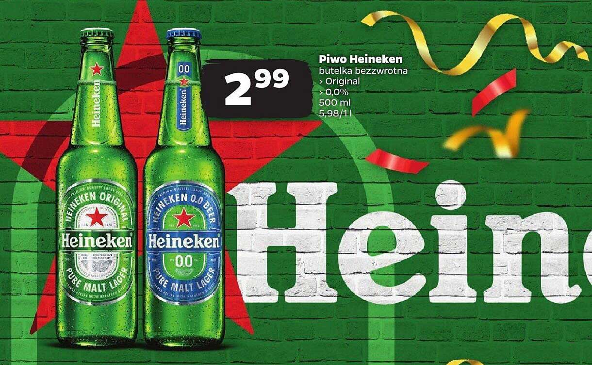 Piwo Heineken butelka bezzwrotna