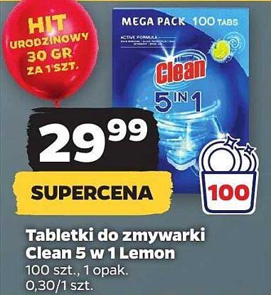 Tabletki do zmywarki Clean 5 w 1 Lemon