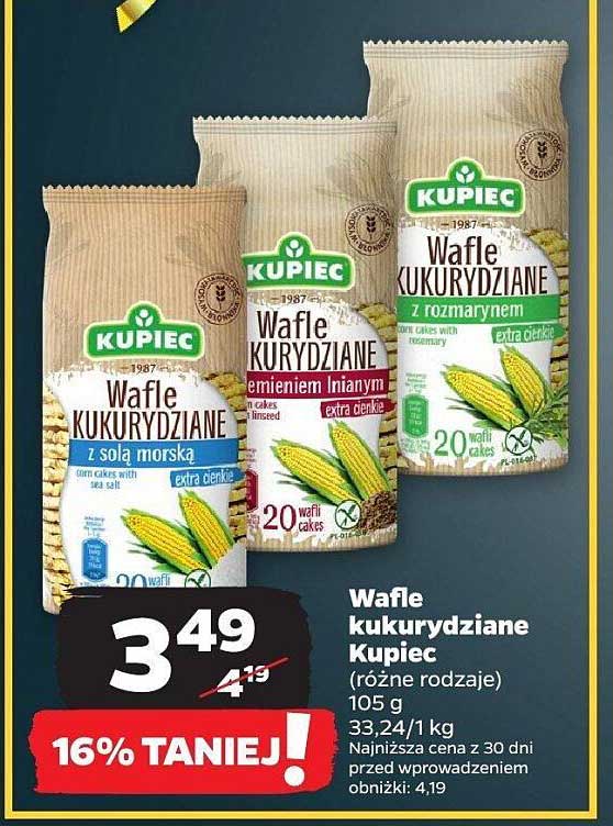 Wafle kukurydziane Kupiec