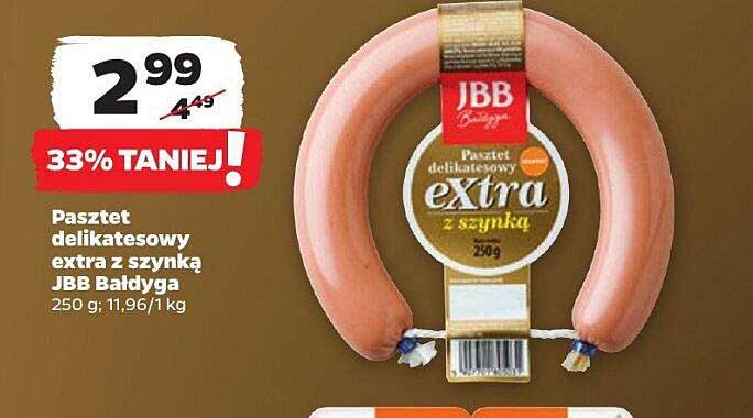 Pasztet delikatesowy extra z szynką JBB Bałdyga