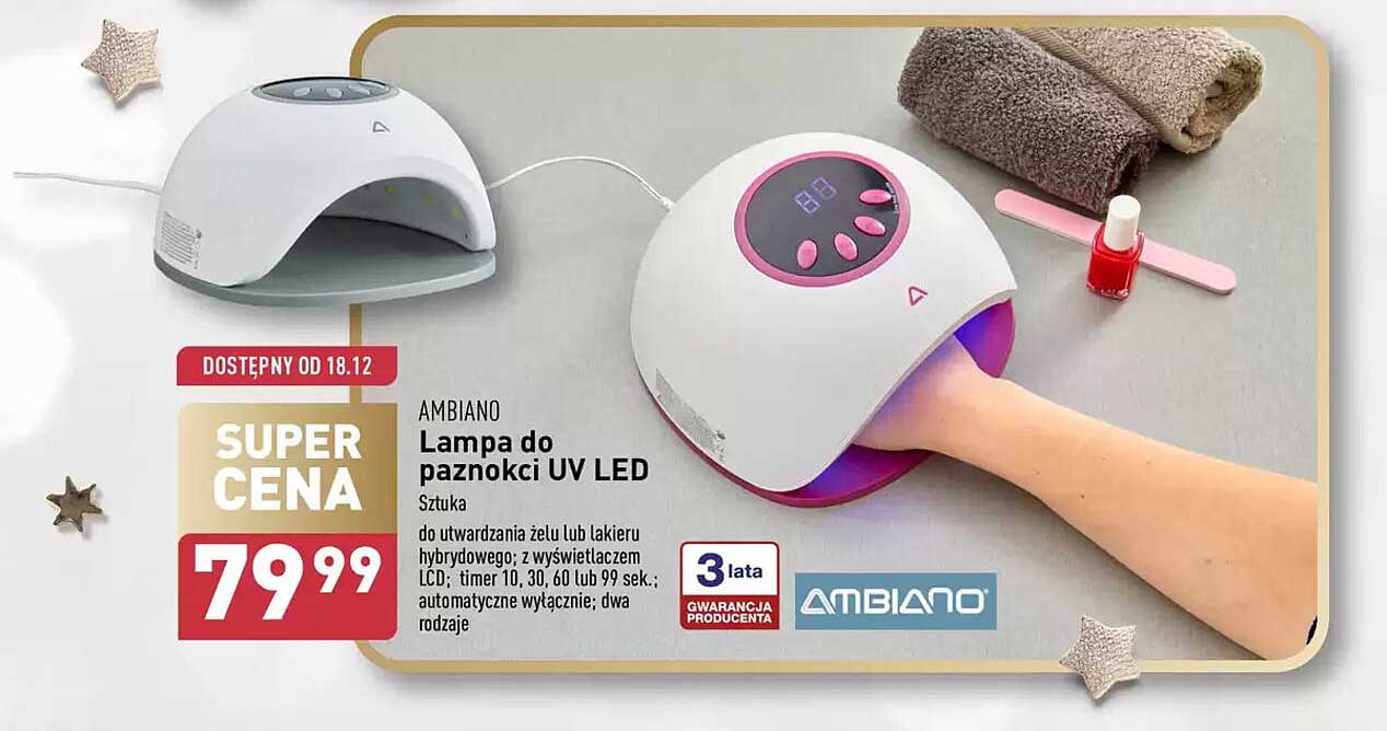 AMBIANO Lampa do paznokci UV LED
