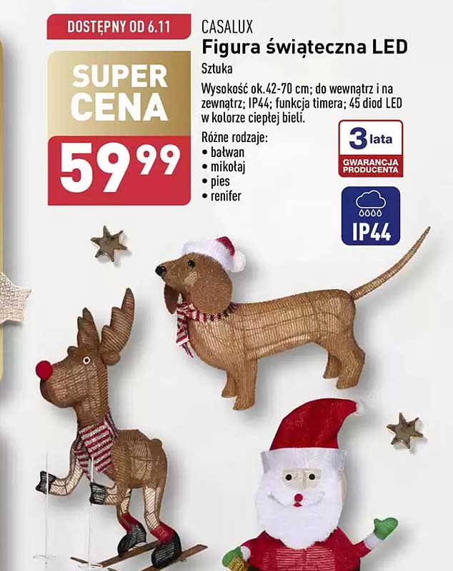 CASALUX Figura świąteczna LED