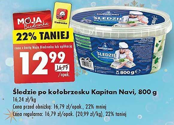 Śledzie po kołbrzesku Kapitan Navi, 800 g