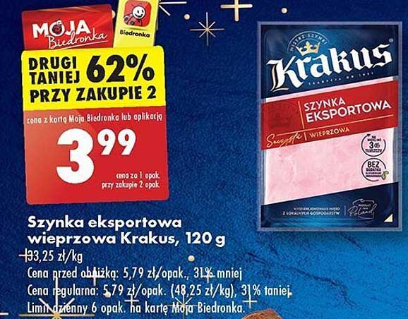 Szynka eksportowa wieprzowa Krakus, 120 g