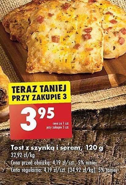 Tost z szynką i serem