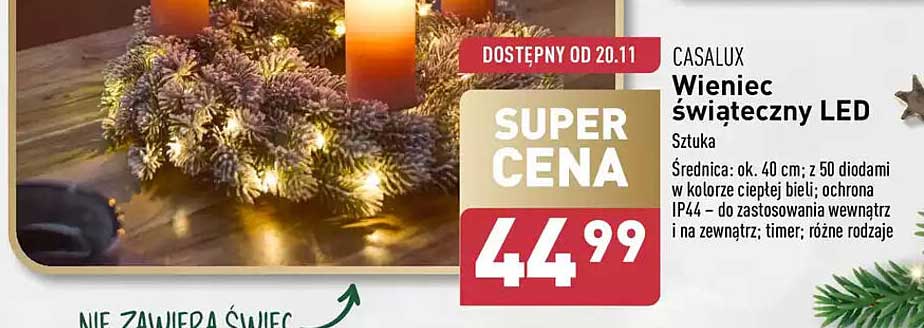 Wieniec świąteczny LED