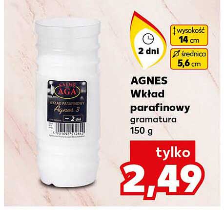 AGNES Wkład parafinowy