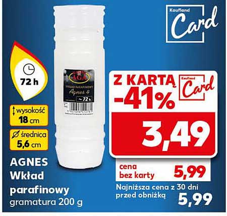 AGNES Wkład parafinowy gramatura 200 g