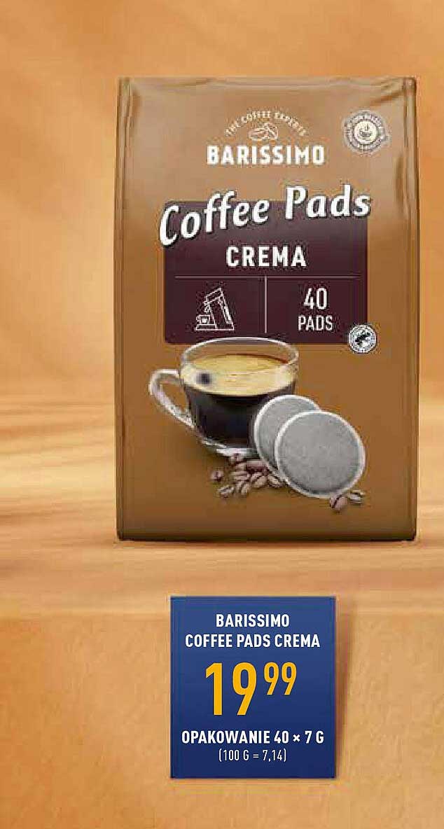 BARISSIMO COFFEE PADS CREMA