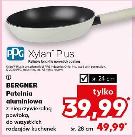 BERGNER Patelnia aluminiowa z nieprzywieralną powłoką