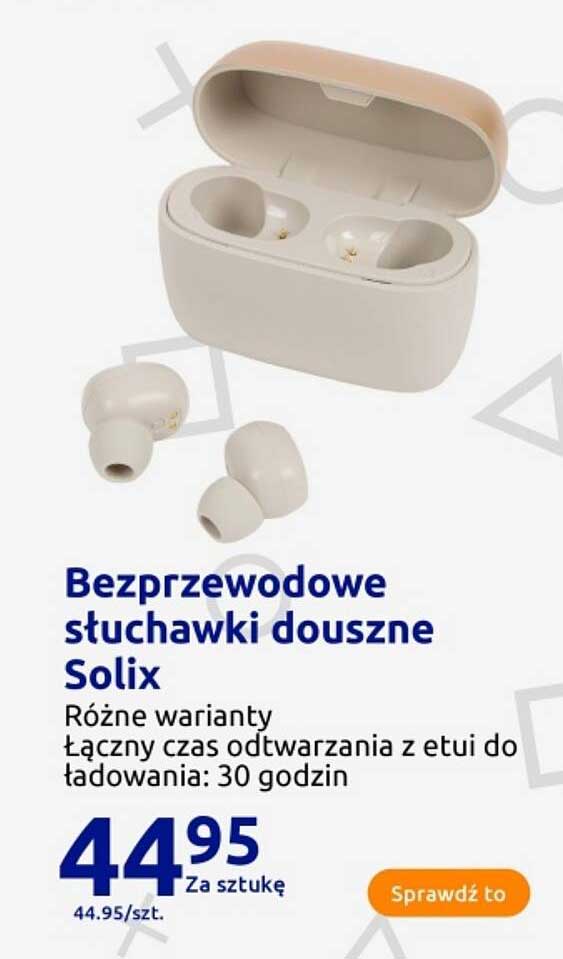 Bezprzewodowe słuchawki douszne Solix