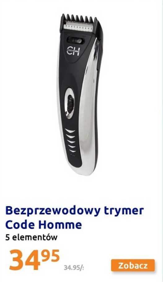 Bezprzewodowy trymer Code Homme