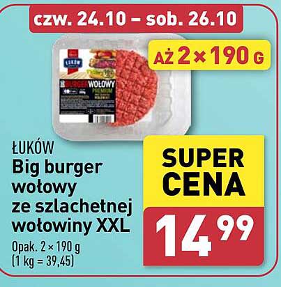 Big burger wołowy ze szlachetnej wołowiny XXL