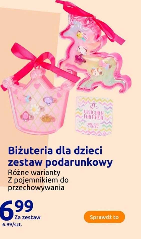 Biżuteria dla dzieci zestaw podarunkowy