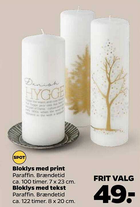 Bloklys med print