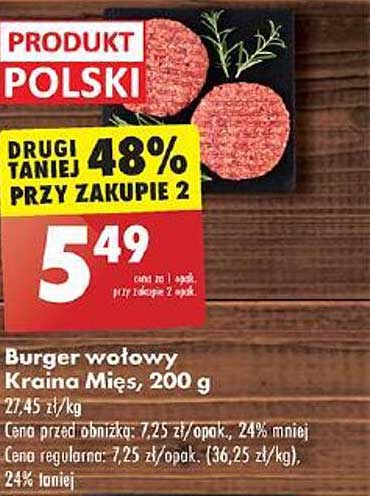 Burger wołowy Kraina Mięs, 200 g