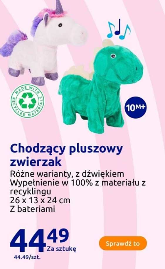 Chodzący pluszowy zwierzak