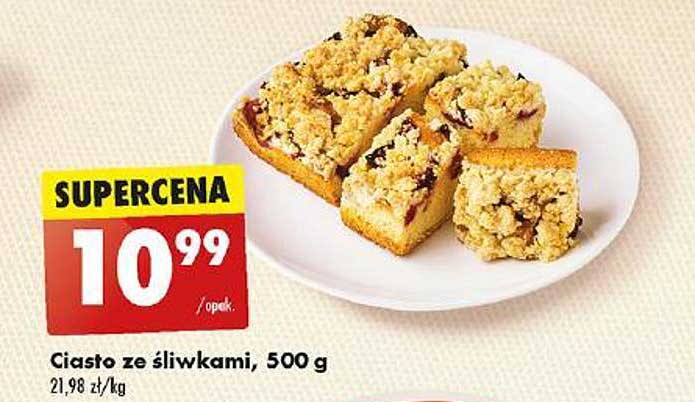 Ciasto ze śliwkami, 500 g