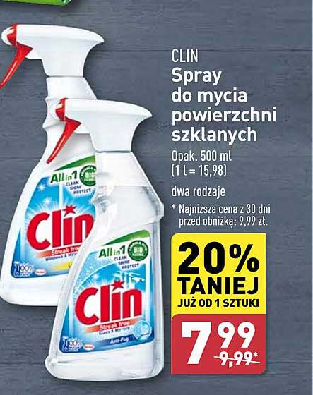 CLIN Spray do mycia powierzchni szklanych