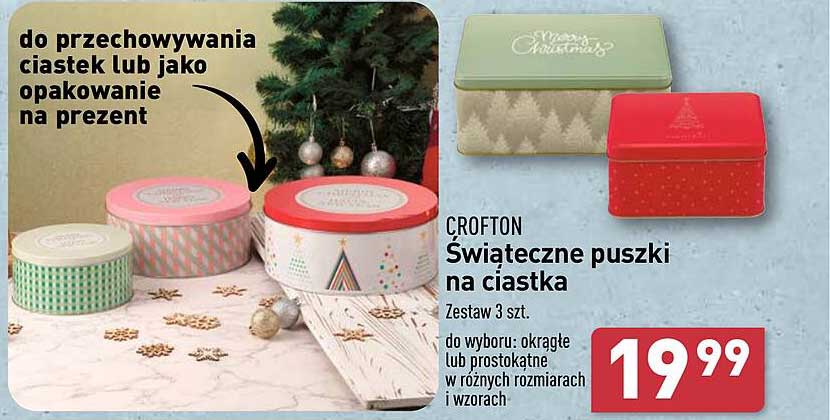 CROFTON Świąteczne puszki na ciastka