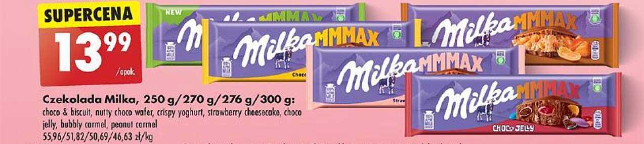 Czekolada Milka, 250 g/270 g/276 g/300 g: