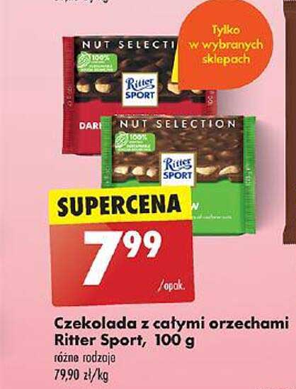 Czekolada z całymi orzechami Ritter Sport, 100 g