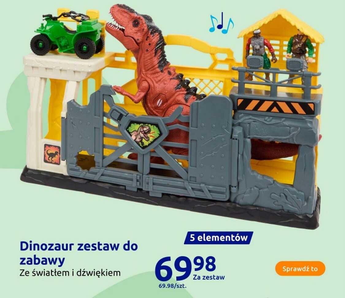 Dinozaur zestaw do zabawy ze światłem i dźwiękiem