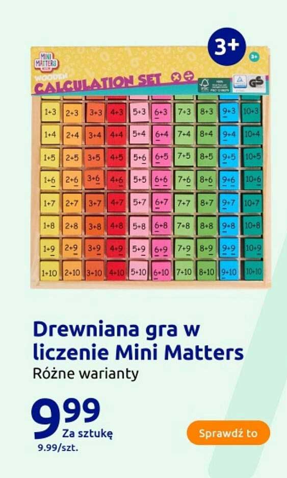 Drewniana gra w liczenie Mini Matters