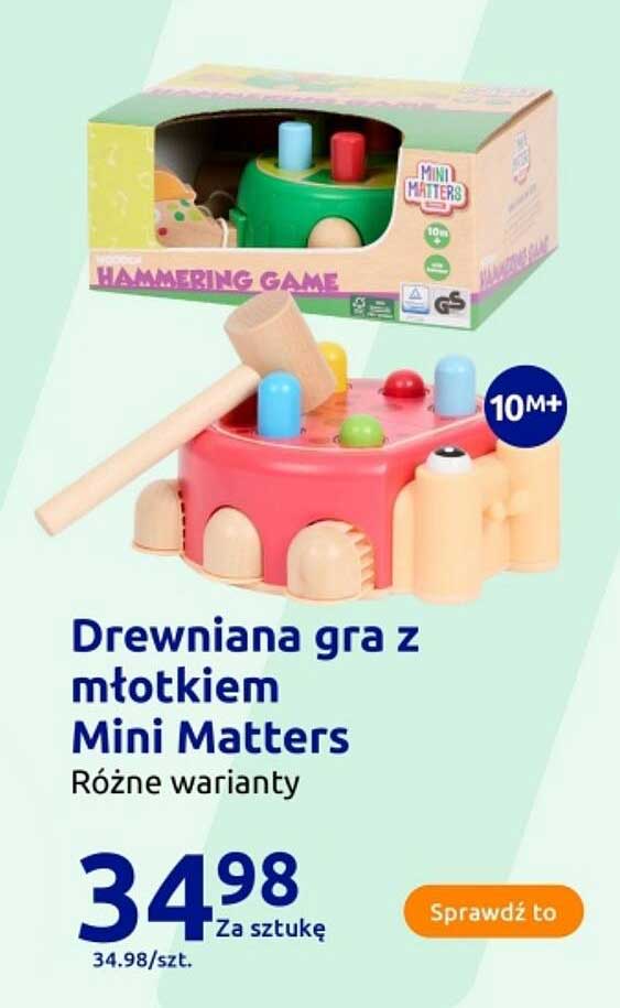 Drewniana gra z młotkiem Mini Matters