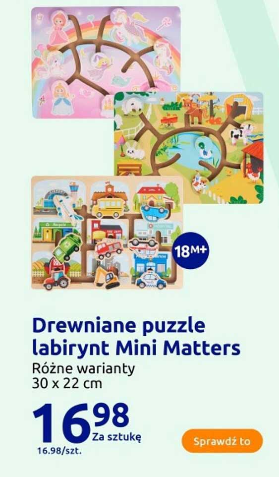 Drewniane puzzle labirynt Mini Matters