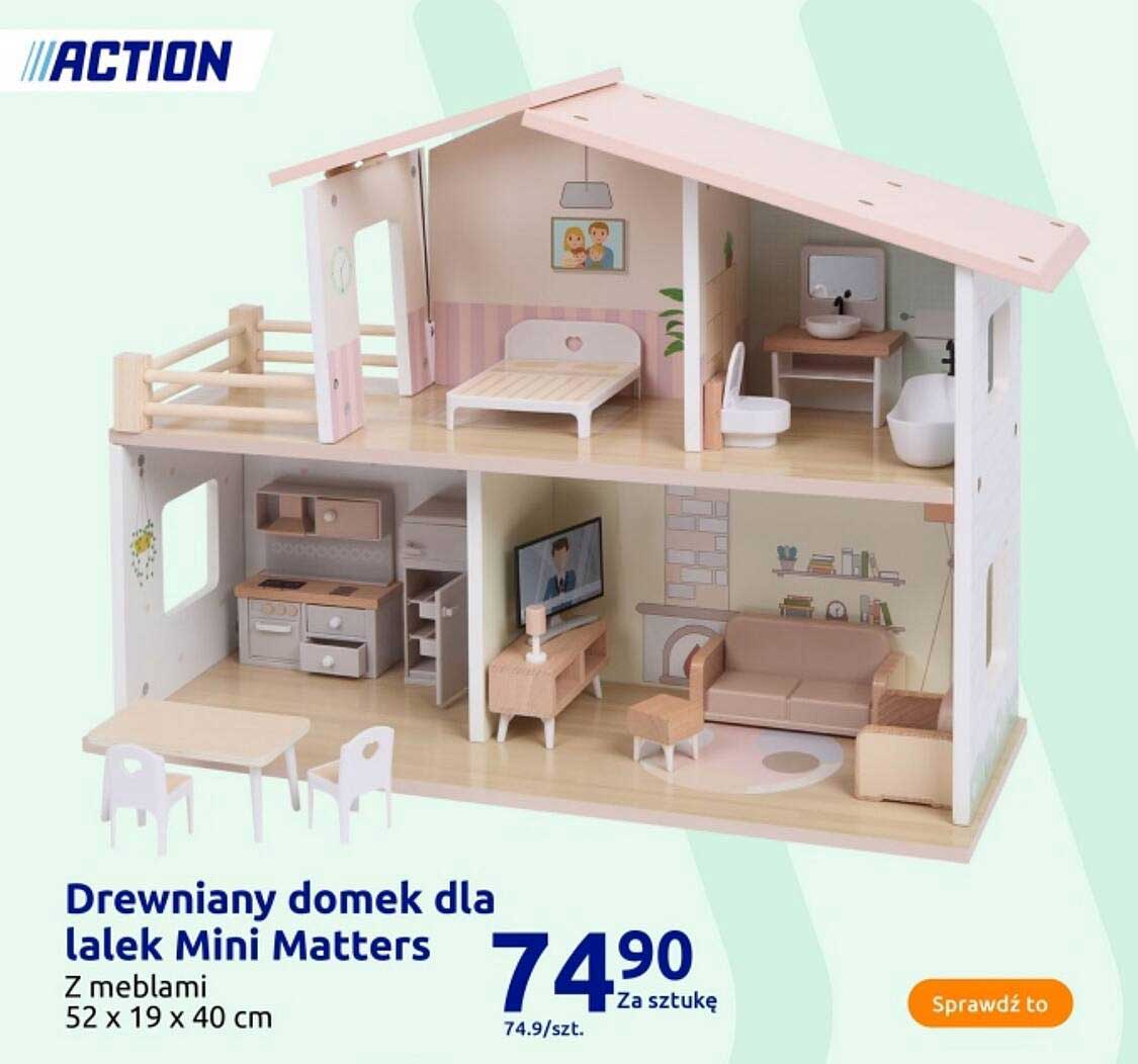 Drewniany domek dla lalek Mini Matters