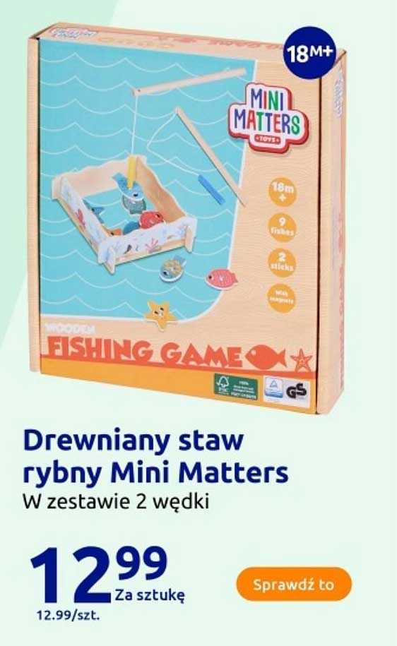 Drewniany staw rybny Mini Matters