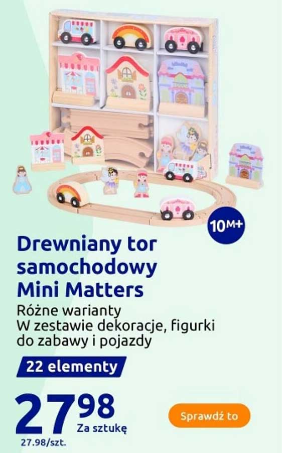 Drewniany tor samochodowy Mini Matters