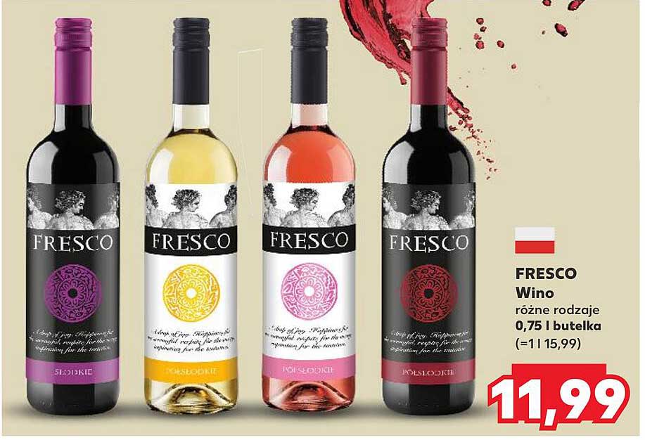 FRESCO Wino różne rodzaje 0,75 l butelka