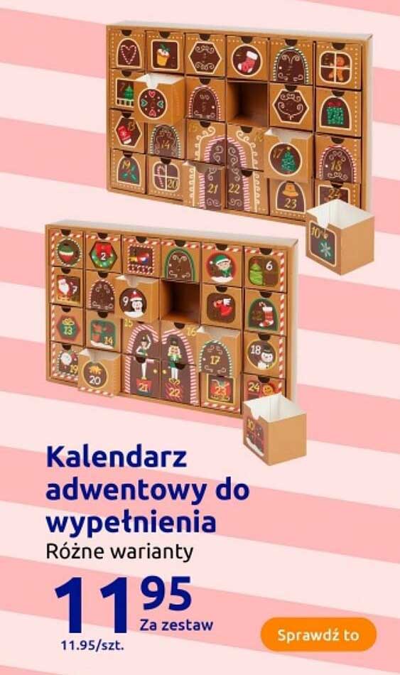 Kalendarz adwentowy do wypełnienia