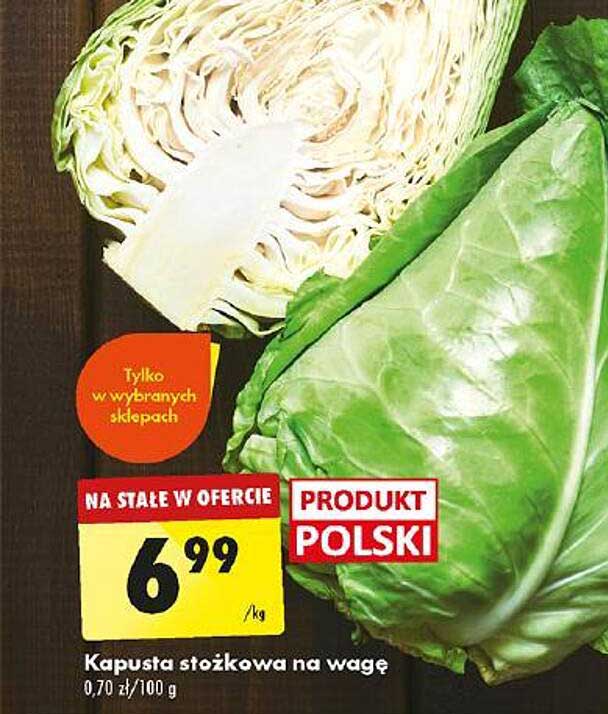 Kapusta stożkowa na wagę