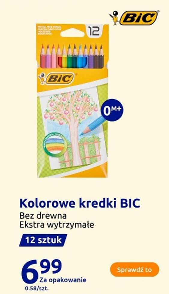 Kolorowe kredki BIC 12 sztuk