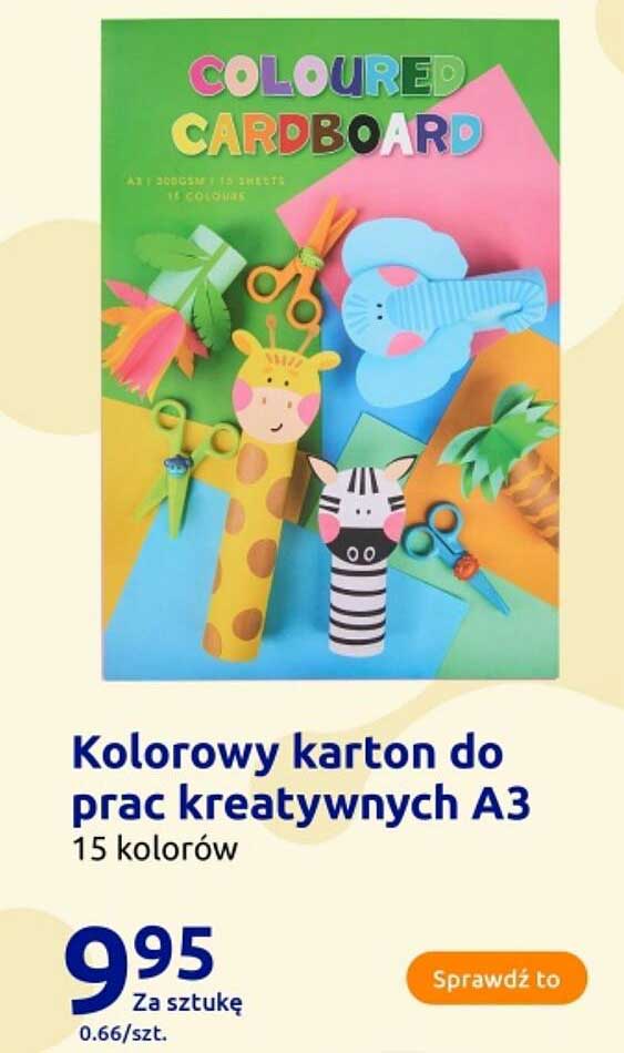 Kolorowy karton do prac kreatywnych A3