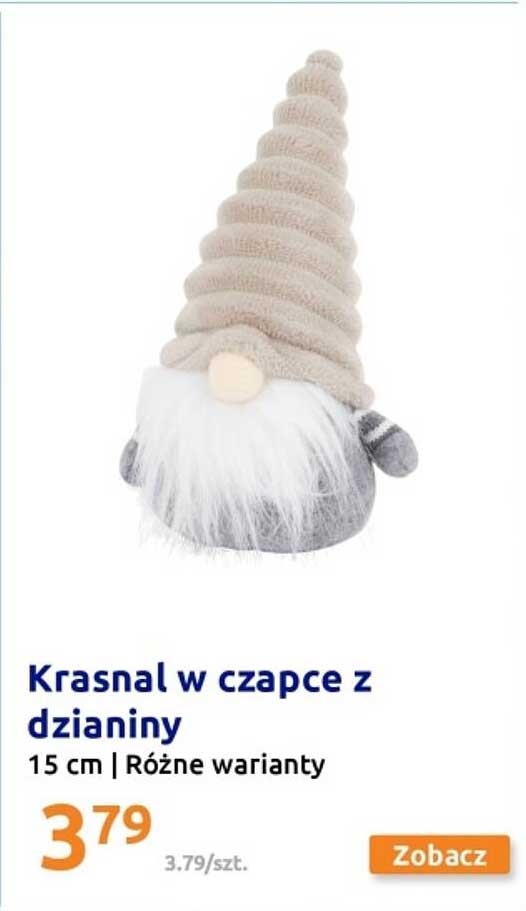 Krasnal w czapce z dzianiny