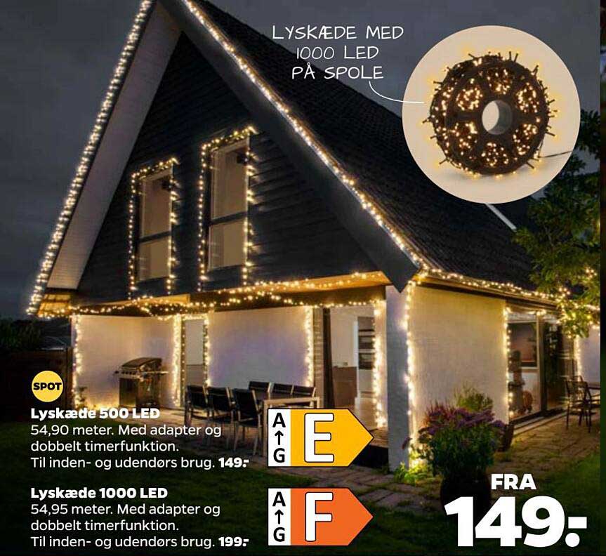 Lyskæde 1000 LED