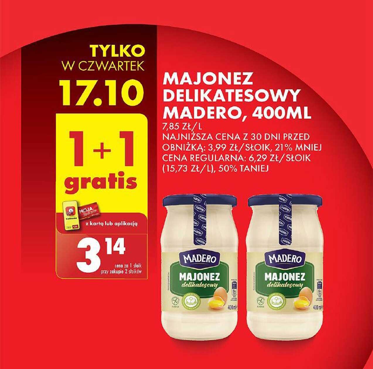 MAJONEZ DELIKATESOWY MADERO, 400ML