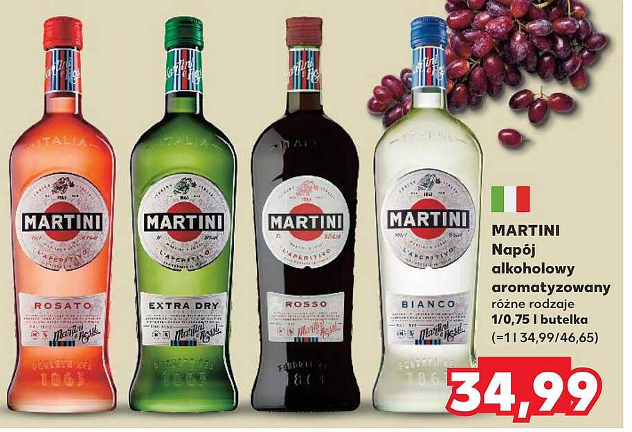 MARTINI Napój alkoholowy aromatyzowany różne rodzaje