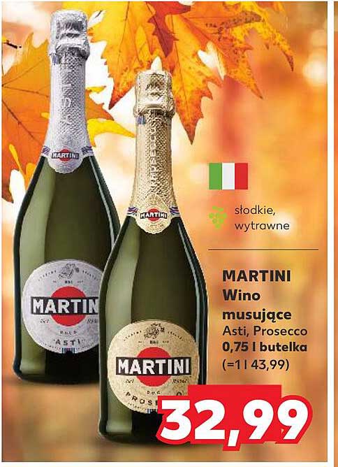 MARTINI Wino musujące Asti, Prosecco 0,75 l butelka