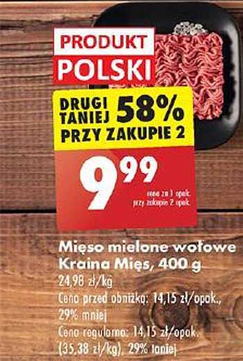 Mięso mielone wołowe Kraina Mięs, 400 g