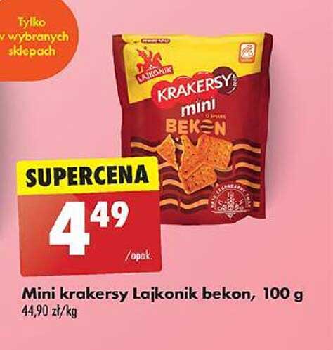 Mini krakersy Lajkonik bekon, 100 g