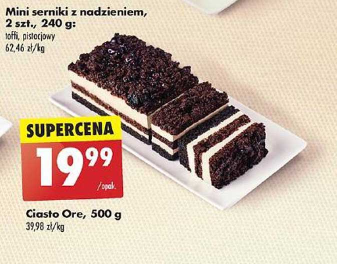 Mini serniki z nadzieniem, 2 szt., 240 g: toffi, pistacjowy