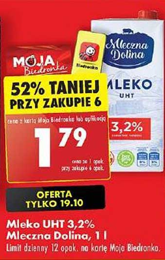 Mleko UHT 3,2% Mleczna Dolina, 1 l